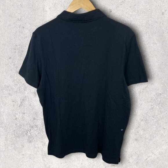 NEW Mack Weldon Silver Pique Polo Shirt True Black Size XL Short Sleeves Collar - Picture 3 of 8